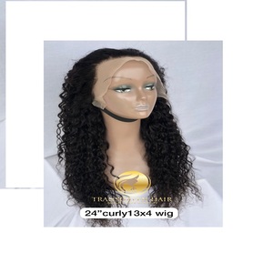 Perruques en dentelle naturelle bouclée 13x4 HD de 24 pouces, extensions de cheveux humains vierges de temple indien non traités en vison cambodgien 100% - Product Image 1