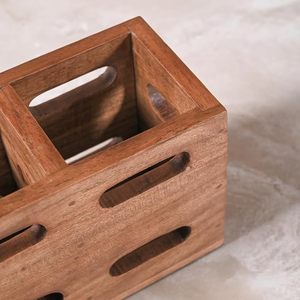 ที่ใส่ช้อนส้อมลายไม้ธรรมชาติ ราคาประหยัด สำหรับใช้ในครัวทุกวัน เป็นมิตรกับสิ่งแวดล้อม - Product Image 4