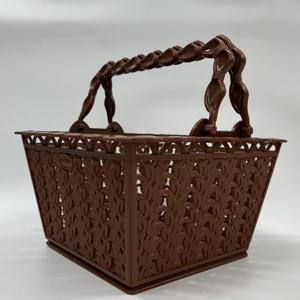 Poignées confortables personnalisables Panier de rangement en plastique écologique de qualité alimentaire pour l'affichage Sculpté et sûr - Product Image 3