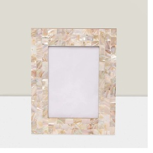 Beau cadre photo en bois incrusté d'os fabriqué à la main et personnalisé de l'Inde, meilleure qualité pour la décoration intérieure avec logo personnalisé - Product Image 1