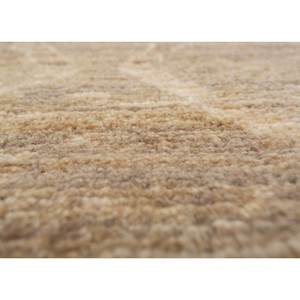 พรมขนสัตว์ถักมือสีเบจและสีน้ำตาลลายเรขาคณิต พรมปูพื้นปอกระเจาสำหรับตกแต่งห้องนั่งเล่น รุ่น Reb-1499 ขนาดใหญ่ - Product Image 3