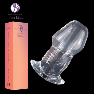 Clear Hollow Butt Plug - TPE Waterproof Anal Toy - S/M/L