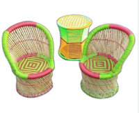 Ensemble de meubles de salle à manger et de cuisine en bambou pour camping et extérieur, chaise, ottoman, tabouret, table, écologique, durable, pour jardin, parc, villa