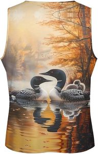 Common Loon Family Men's Tank Top Casual sin mangas Muscle Shirts Gym Vest Ropa deportiva para interiores y exteriores - Product Image 4