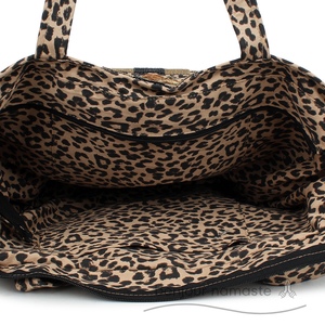 Borsa a tracolla con motivo ape di lusso con motivo in tela con stampa leopardata - Product Image 4