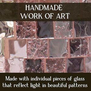 Handmade Mosaic Glass Cremation Urn Large Adult Size Burial Hand Applied Individual <b>Tiles</b> Unique Artwork for Funerals - Product Image 6