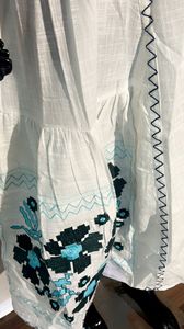 Vêtements de fête pour femmes Robe longue élégante en dentelle brodée musulmane Mode africaine Robes de soirée à manches volantées en maille - Product Image 2