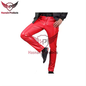 Pantalon en cuir de style décontracté pour hommes de qualité supérieure à chaud dernière mode taille basse haut tissu toile meilleur prix du fabricant - Product Image 2