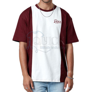 Camiseta Extra Grande de Última Moda con Ribete en Contraste, Diseño Nuevo, Ropa Urbana, Logotipo Personalizado Estampado, Transpirable para Hombre - Product Image 1