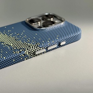 Ultra-Thin Hard PC <b>Cover</b> Aramid Fiber Carbon Texture Splice Magnetic Charging Shockproof Metal <b>Camera</b> Guard for Case for - Product Image 2