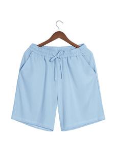 New Summer Polyester/Cotton High Plus Size Breathable Solid Color <b>Lightweight</b> Casual Jogging <b>Shorts</b> Men Daily Loose Sweatpants - Product Image 2