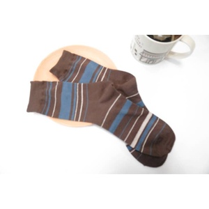 Calcetines de algodón a rayas vintage, calcetín de media pantorrilla de calidad para hombres y mujeres, ropa informal acogedora hecha en Vietnam, pedido a granel de fábrica - Product Image 5