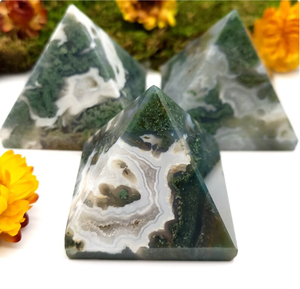Meilleure Qualité Naturel Mousse Agate Guérison Cristal Gemme Agate Pyramides Acheter De Alif cristal et agate - Product Image 4