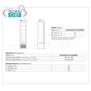 Vitrina Refrigerada Eléctrica de Acero Inoxidable de 1 Puerta para Bebidas, Rango de Temperatura +1/+9°C, 203 Litros, Clase E-45 cm - Product Image 3