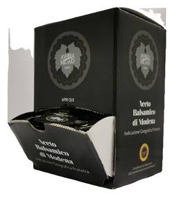 Acetificio Andrea Milano Vinaigre Balsamique de Modène 5 Ml Sachet 100% Original avec Distributeur à Vendre Sac de 0.05Kg Emballage Brassé Brun - Product Image 1