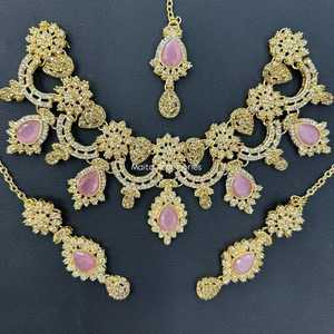 Moda 14K chapado en oro gotea aceite Azul Rojo ojos malvados conjuntos de joyas collar pulsera pendiente ojos malvados corazón tres conjuntos para mujeres - Product Image 4