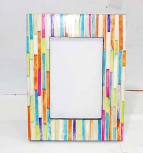 Cadre photo en bois et os de style européen multicolore pour bureau et décoration d'intérieur cadre photo de table en résine de bois à suspendre au mur - Product Image 6