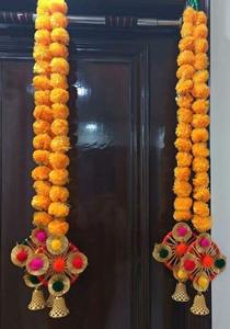 Marigold fleur artificielle décoration guirlande de chaîne pour HaldI toile de fond Mehandi & événement fête décor idée maison fête bureau décor - Product Image 2