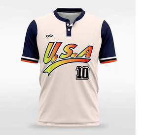 T-shirt de baseball personnalisé en popeline, imprimé numériquement, motif brodé, tendance printemps, maillot de baseball pour homme - Product Image 4