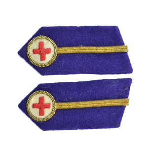 OEM personalizado Collar insignia botones de latón hecho a mano blanco personalizado oro francés lingotes alambre Gorget parche para uniforme ropa - Product Image 5