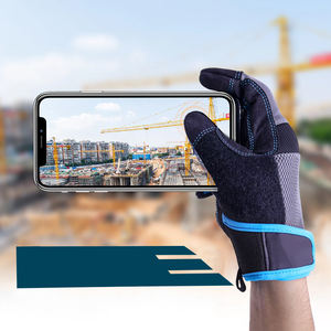 ถุงมือทำงานเคลือบ PU บางเฉียบทำจากโพลีเอสเตอร์13เกจถุงมือสำหรับงานสวนปลอดภัยสีดำ - Product Image 6