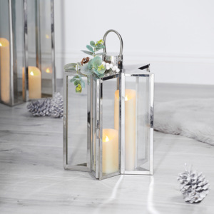 Candle <b>Lantern</b> Candlestick Holder Metal <b>Lantern</b> Shiny <b>Silver</b> Design Metal High Quality Stainless Steel Star Home Decoration N/A - Product Image 6