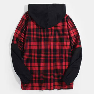 Hombres 100% algodón polar invierno pulóver personalizado impresión color bloque térmico bordado sudaderas con capucha - Product Image 2