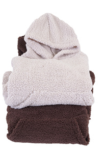 เสื้อฮู้ดผ้ากำมะหยี่สำหรับแฟชั่นฤดูหนาวมีฮู้ดปกเสื้อแบบทันสมัย - Product Image 3