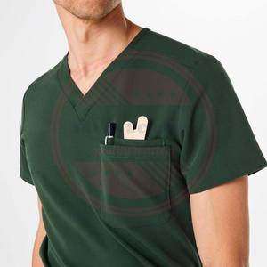Hospital Medical Nursing Scrub Suit Custom Logo \ Premium Quality Short Sleeved Scrub Suits for Men - Product Image 3