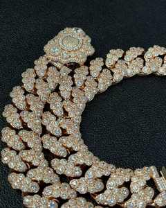 Collar de Cadena Cubana de Plata de Ley 925 con Diamantes de Imitación Moissanite VVS de 20 mm, Estilo Hip Hop - Product Image 2