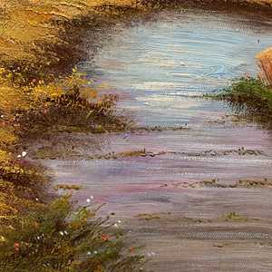 20 pouces × 24 peinture à l'huile abstraite peinte à la main 100% base de support en coton de toile de champ classique originale pour le montage du cadre de la chambre à coucher - Product Image 5