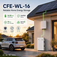 Batterie solaire résidentielle divisée CFE-WL-16 16 kWh LiFePO4 avec communication CAN, 6000+ cycles pour systèmes hybrides connectés au réseau