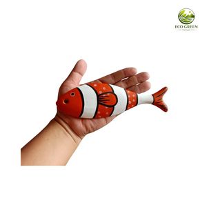 งานฝีมือปลาไม้รักษ์โลก ตกแต่งด้วยอะคริลิคเพ้นท์มือ ของตกแต่งทำมือ ของขวัญไม้ทำมือ ขายส่ง - Product Image 2