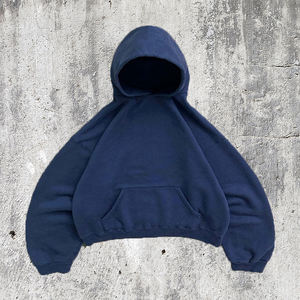 2025 logotipo personalizado impreso grueso peso pesado de gran tamaño hombres francés Terry tela gota hombro sudadera 100% algodón sudaderas con capucha personalizadas - Product Image 2