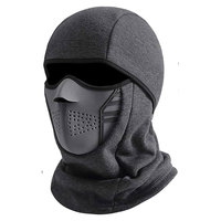 Masque de ski unisexe en polaire coupe-vent 100% polyester respirant et imperméable de haute qualité, balaclava thermique pour moto