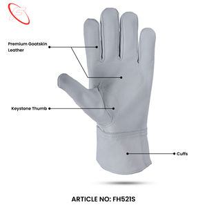 Vente en gros de gants de sécurité pour les mains résistants à la chaleur de haute qualité en cuir de chèvre du Pakistan - Product Image 2