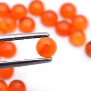 25ชิ้น Carnelian ธรรมชาติรอบ CAB 3มิลลิเมตร2.4มิลลิเมตรสีแดงหนา4.3พลอยนิลชุด iroc ขายคุณภาพสูงอัญมณีหลวม - Product Image 2