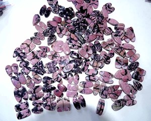 Suministro directo de fábrica, par de Rodonita Natural, piedras preciosas sueltas, piedras preciosas de cabujón cortadas para la fabricación de pulseras y collares a la venta - Product Image 3