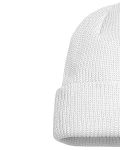 Gorro de Punto Blanco Unisex, Gorro de Invierno Cálido con Vuelta, Gorro de Acrílico Suave, Elástico, Liso, Gorro de Calavera, Diseño Personalizado con Logotipo OEM - Product Image 3