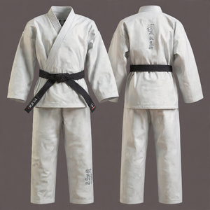 ชุดคาราเต้สีขาว ชุดมวย ชุดศิลปะการต่อสู้ ชุดยูโด ชุดนักสู้ สำหรับผู้ชาย ผู้หญิง ชุดคาราเต้ยูนิเซ็กซ์ - Product Image 4