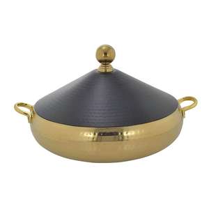 Cazuelas de Acero Inoxidable con Acabado Dorado para Servir Comida Árabe, Elegantes Ollas para Comida Caliente, Platos Atractivos, Estructurados y Ecológicos - Product Image 5