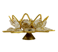 Lampe à huile artisanale en laiton, moderne, petite, ronde, Kamal Deep Akhand Jyoti, pour la maison, le temple, la Puja, les mariages, la décoration de Noël, les cadeaux