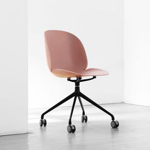 Fauteuil inclinable moderne BFG043 Beetle avec fonction extensible, en similicuir, pieds en bois et métal, roulettes, pour ameublement domestique - Product Image 5