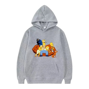 Pulls sportifs tendance pour hommes et femmes, vêtements d'hiver amples et élégants, gris, avec capuche, teinture unie, délavé à la pierre, pas cher - Product Image 5