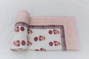 Jaipuri Razai Hand Block Print 100% Cotton Eco-Friendly Washable Lightweight <b>Quilt</b> Comforter <b>Set</b> Queen Size Hot Sale - Product Image 5