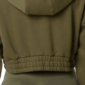 OEM Service Streetwear <b>Crop</b> <b>Top</b> Hoodies for <b>Men</b> and Solid Color Fleece Lined High Manufacture <b>Crop</b> <b>Top</b> Hoodies - Product Image 6