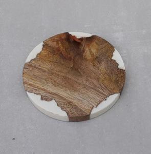 Nouveau Design Résine Simple Multifonctionnel Soucoupe Dessous De Verre Bois Et Résine Coussin Isolant pour Ménage Cuisine Accessoires - Product Image 3