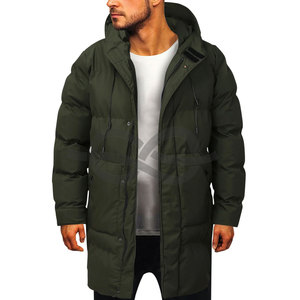 Winter Long Sleeve Puffer <b>Jacket</b> for <b>Men</b> Casual Solid Stand Collar Hooded Parka with High Street Style Warm - Product Image 1