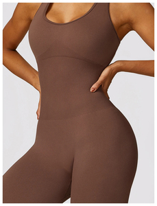 Custom Women Quick Dry One Piece Yoga <b>Jumpsuit</b> Running Sports Fitness Bodysuits Exercise <b>Workout</b> Yoga Sets - Product Image 5