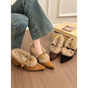 Nouvelles chaussures Mary Jane de style français printemps-été, ballerines rétro britanniques à semelle épaisse en cuir, chaussures à talons hauts élégantes et cool - Product Image 1